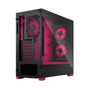 Fractal Design Pop Air RGB Magenta Core TG Angled Back View