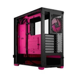 Fractal Design Pop Air RGB Magenta Core TG Angled Back View