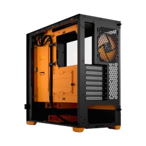 Fractal Design Pop Air RGB Orange Core TG Angled Back View