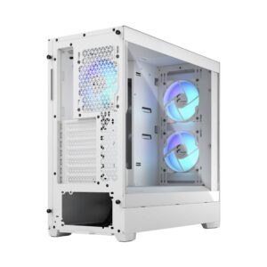 Fractal Design Pop Air RGB White TG Angled Back View