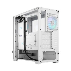 Fractal Design Pop Air RGB White TG Angled Back View