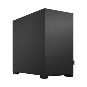 Fractal Design Pop Mini Silent Black Solid Angled Front View