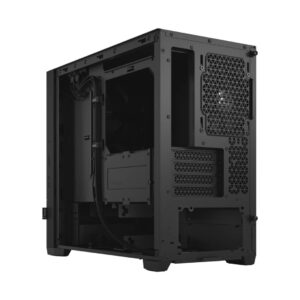 Fractal Design Pop Mini Silent Black Solid Angled Back View
