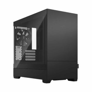 Fractal Design Pop Mini Silent Black TG Angled Front View