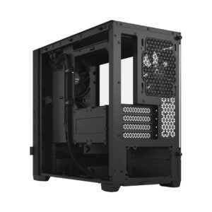 Fractal Design Pop Mini Silent Black TG Angled Back View