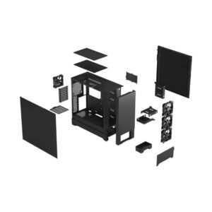 Fractal Design Pop XL Silent Black Solid Exploded View