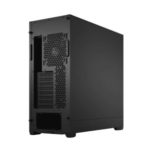 Fractal Design Pop XL Silent Black Solid Angled Back View