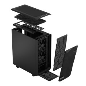 Fractal Design Meshify 2 Compact Black Solid Angled Front View