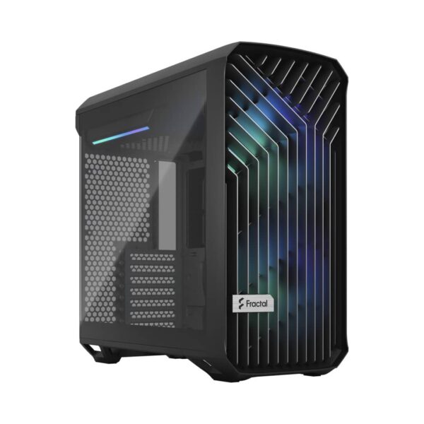 Fractal Design Torrent Compact Light TG RGB Angled Front View
