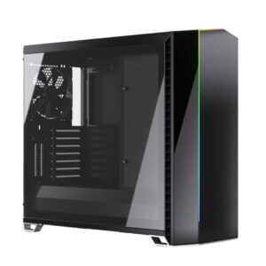 Fractal Design Vector RS Blackout TG Angled Side View