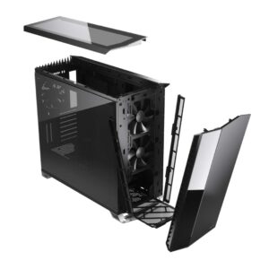 Fractal Design Vector RS Blackout Dark TG Angled Front View
