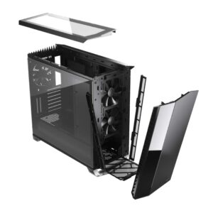 Fractal Design Vector RS Blackout TG Angled Front View
