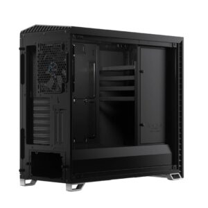 Fractal Design Vector RS Blackout TG Angled Back View