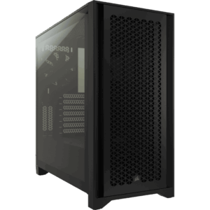Corsair 4000D Airflow Black Angled Front View