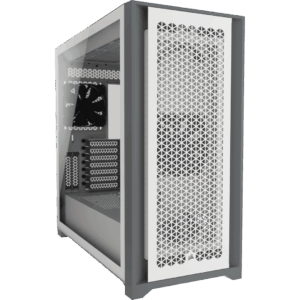 Corsair 5000D Airflow White Angled Front View