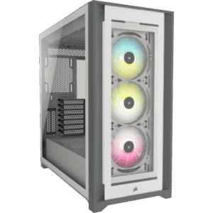 Corsair iCUE 5000X RGB White Angled Front View View