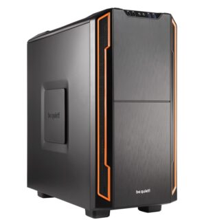 Be Quiet! Silent Base 600 Orange Trim Angled Front View