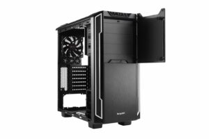 Be Quiet! Silent Base 600 Silver Trim Angled Front View