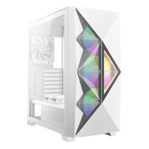 Antec DF800 FLUX RGB White Angled Front View