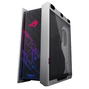 Asus ROG Strix Helios RGB White Angled Side View