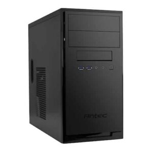 Antec NSK3100 Matte Black Angled Front View