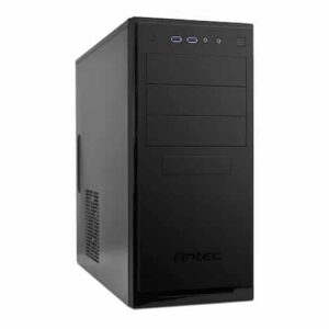 Antec NSK4100 Matte Black Angled Front View