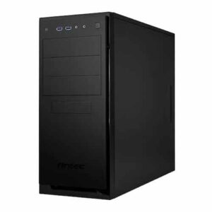 Antec NSK4100 Matte Black Angled Front View