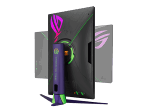 Asus ROG Strix XG27AQM EVA Edition Angled Rear View