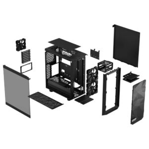 Fractal Design Meshify 2 Compact Lite Black TG Layers View