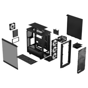 Fractal Design Meshify 2 Compact Lite RGB Black TG Layers View