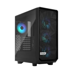 Fractal Design Meshify 2 Compact RGB Black TG Angled Front View