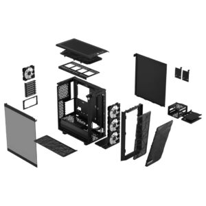 Fractal Design Meshify 2 Compact RGB Black TG Layers View