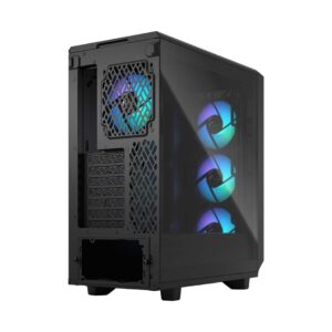Fractal Design Meshify 2 Compact RGB Black TG Angled Rear View