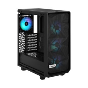 Fractal Design Meshify 2 Compact RGB Black TG Angled Front View