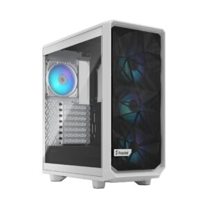 Fractal Design Meshify 2 Compact RGB White TG Angled Front View