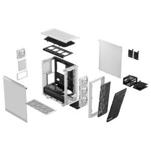 Fractal Design Meshify 2 Compact RGB White TG Layers View
