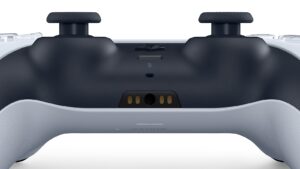 Sony PS5 White DualSense Wireless Controller + FIFA 23 + Ultimate Team DLC Mic View