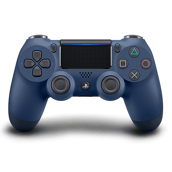 Sony PS4 Midnight Blue Dualshock 4 Wireless Controller Flat Front View