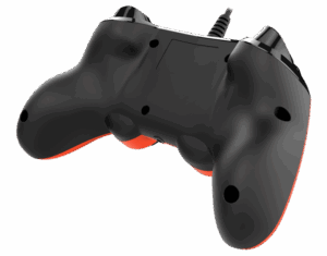 Nacon Wired Compact Controller - Orange Angled Rear View