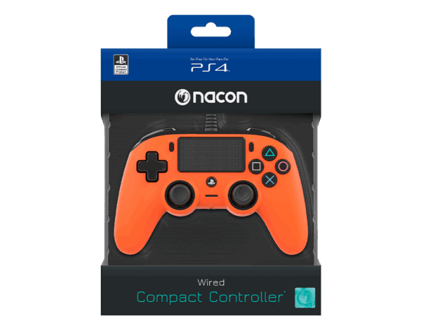 Nacon Wired Compact Controller - Orange Box View