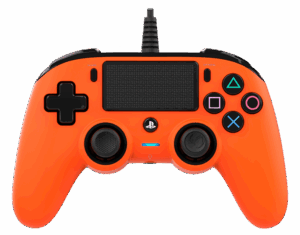 Nacon Wired Compact Controller - Orange Flat Front View