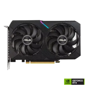 ASUS Dual NVIDIA GeForce RTX 3060 OC Flat Front View