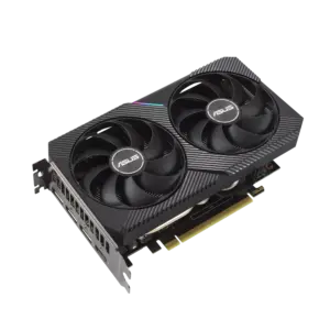 ASUS Dual NVIDIA GeForce RTX 3060 OC Angled Front View