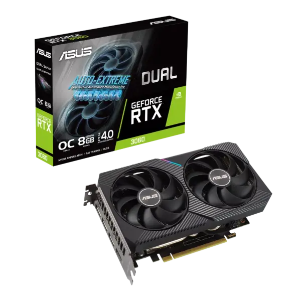 ASUS Dual NVIDIA GeForce RTX 3060 OC Box View