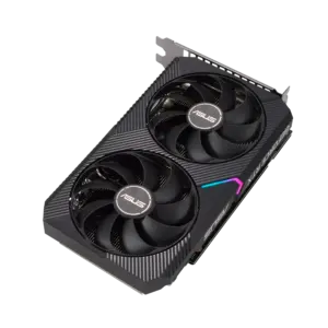 ASUS Dual NVIDIA GeForce RTX 3050 OC Angled Front View