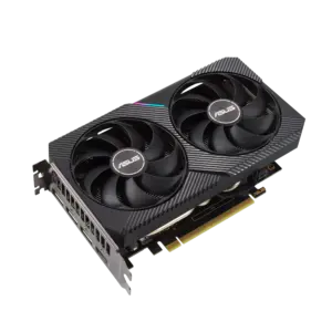 ASUS Dual NVIDIA GeForce RTX 3050 OC Angled Side View