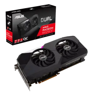 ASUS Dual AMD Radeon RX 6700 XT OC Edition Box View