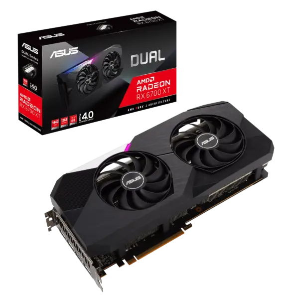 ASUS Dual AMD Radeon RX 6700 XT Box View