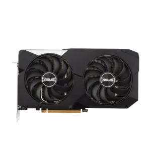 ASUS Dual AMD Radeon RX 6600 XT OC Flat Front View