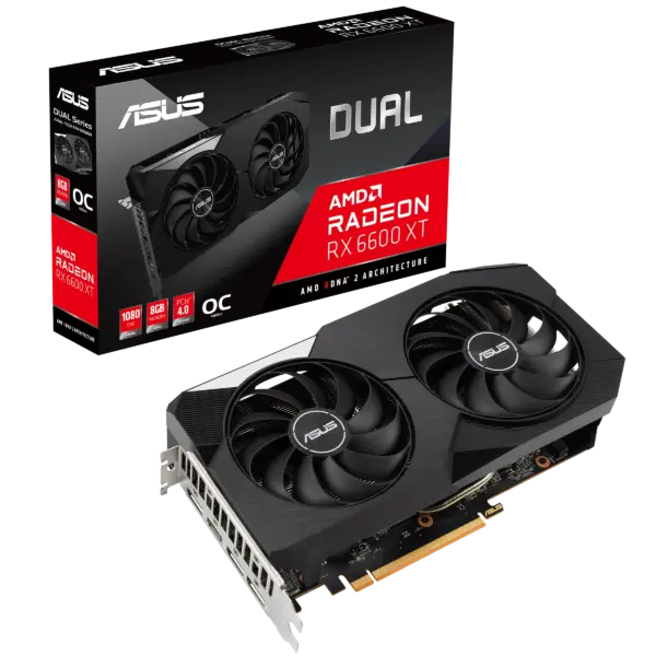 ASUS Dual AMD Radeon RX 6600 XT OC Box View